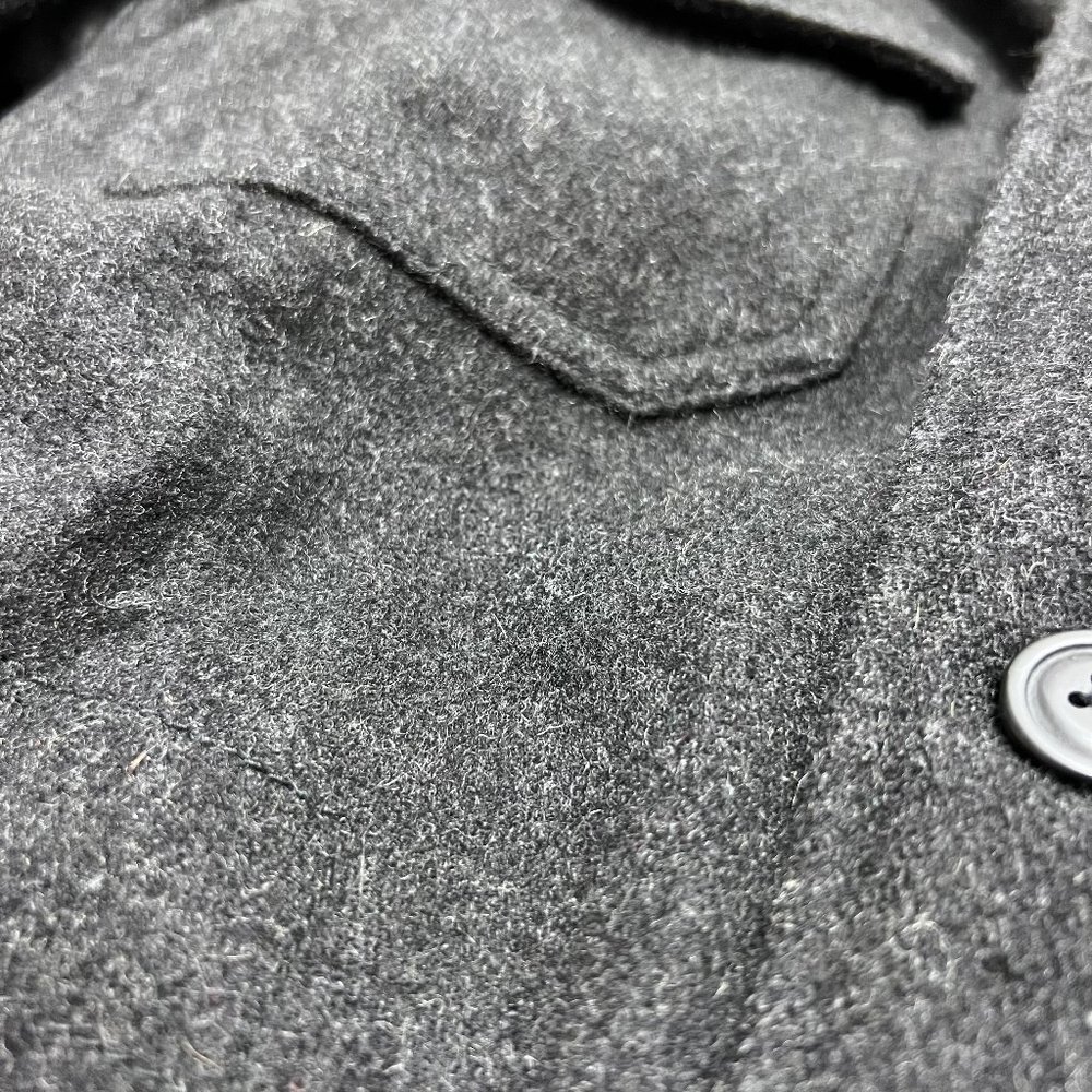 Old Navy Wool Field Coat 7 Pocket Black Small - Picture 6 of 13